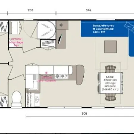 Mobilhome 741 Les Charmettes,3ch,2sdb,lave Linge,lave Vaisselle,clim,2wc Camping